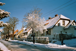 Dorfstraße im Winter 2005